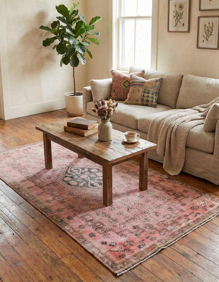 Detail image of  3' 4 x 7' 2  Hand Knotted Ultra Vintage Persian Wool Runner Rug