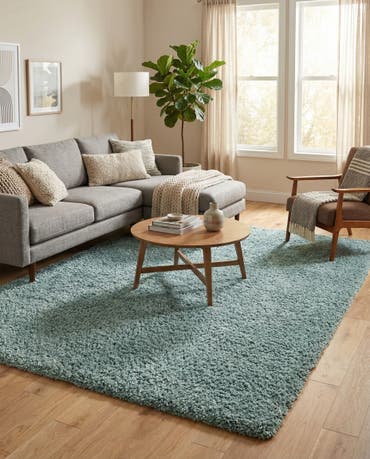  5' 3 x 8' Solid Shag Rug