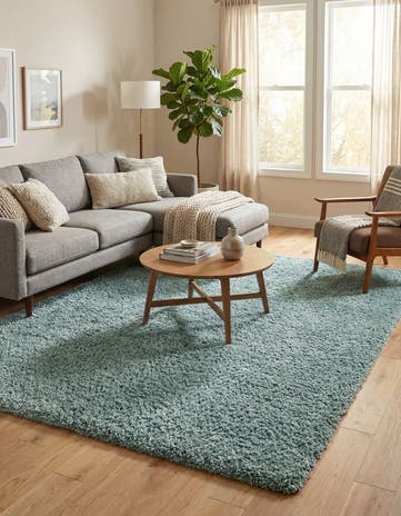 5' 3 x 8' Solid Shag Rug