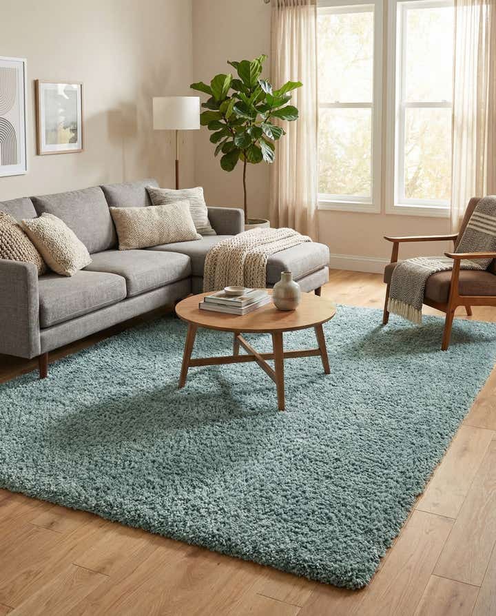 160cm x 245cm Solid Shag Tapis