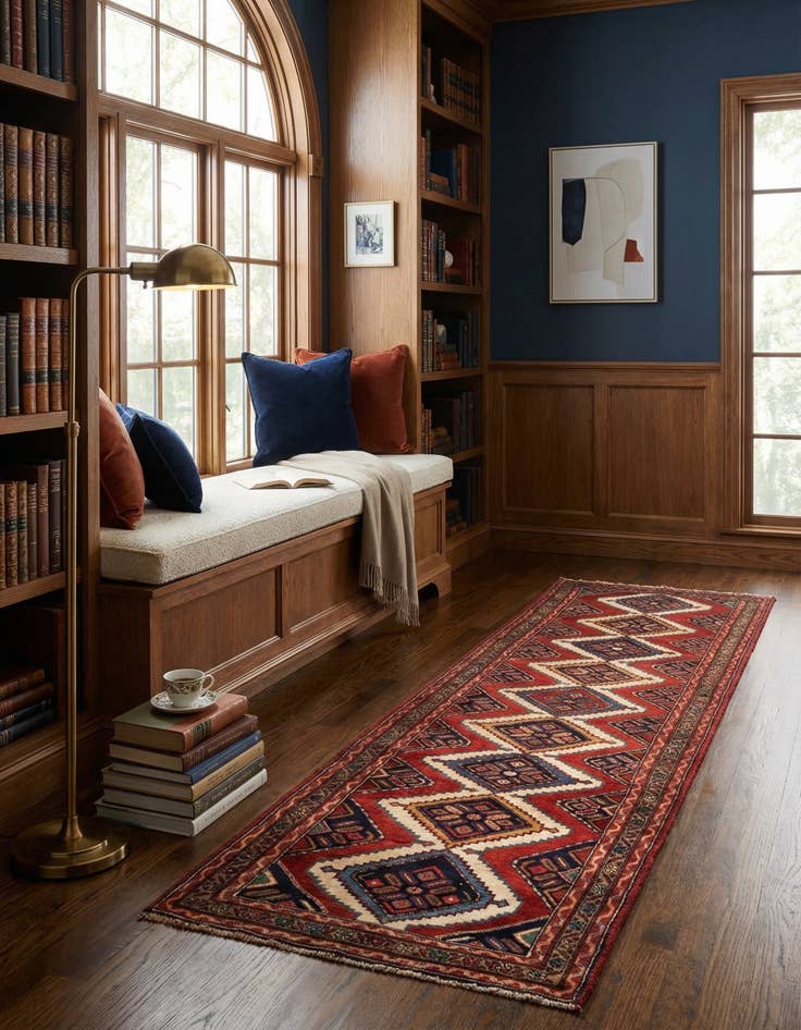 Detail image of  3' 2 x 10' 4 Ardabil Wool Runner Rug