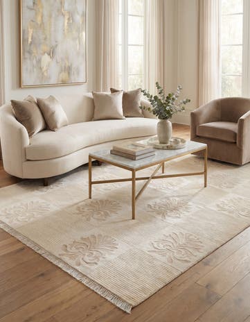 4' 11 x 6' 8 Hand Knotted Darya Wool Rug