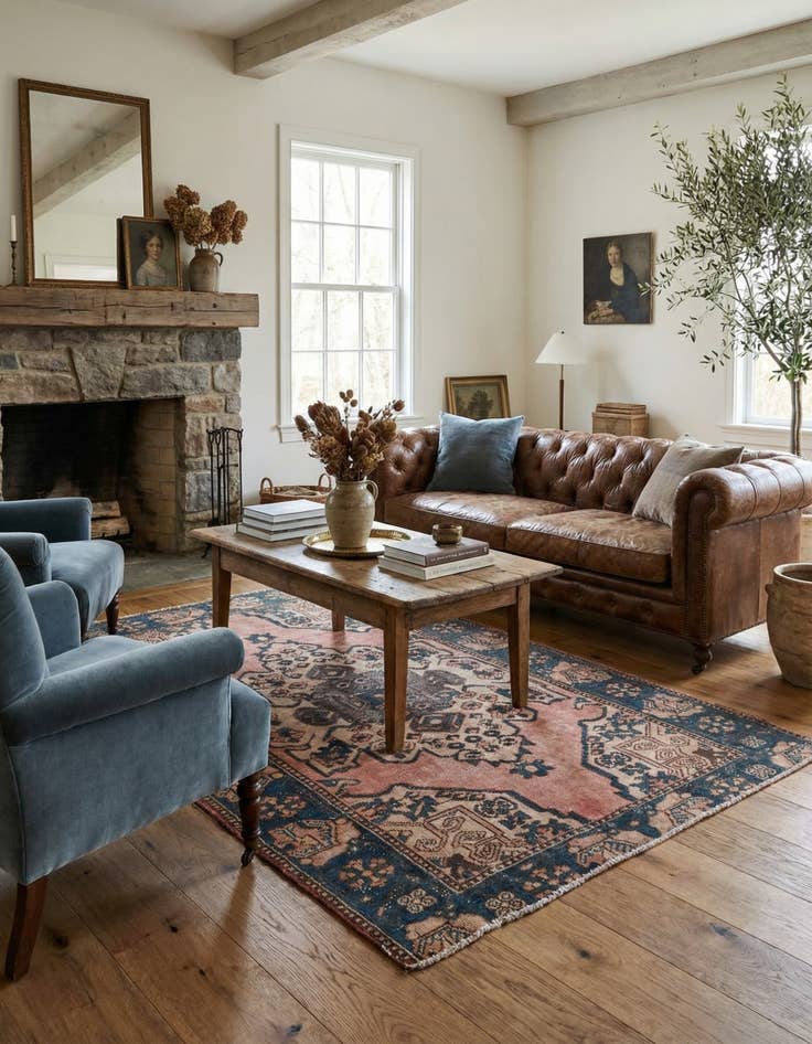 Detail image of  4' 3 x 6' 4  Hand Knotted Ultra Vintage Persian Wool Rug