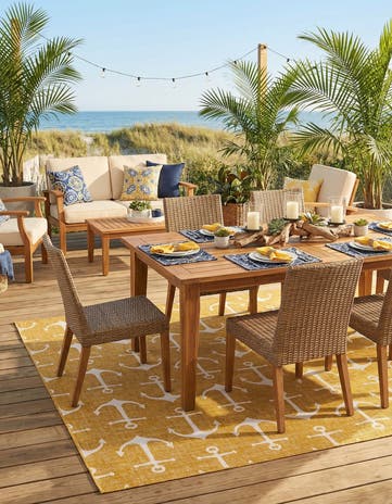 9' x 12' Easy-Clean Coastal Indoor / Outdoor Rug