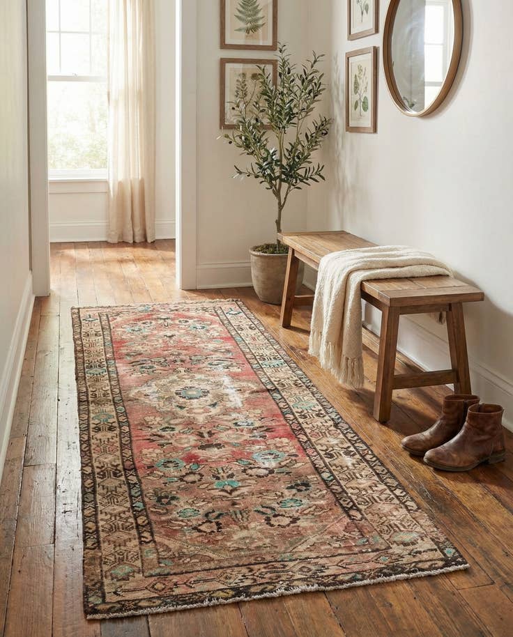 Detail image of 2' 9 x 7' 1 Hand Knotted Ultra Vintage Persian Wool Runner Rug