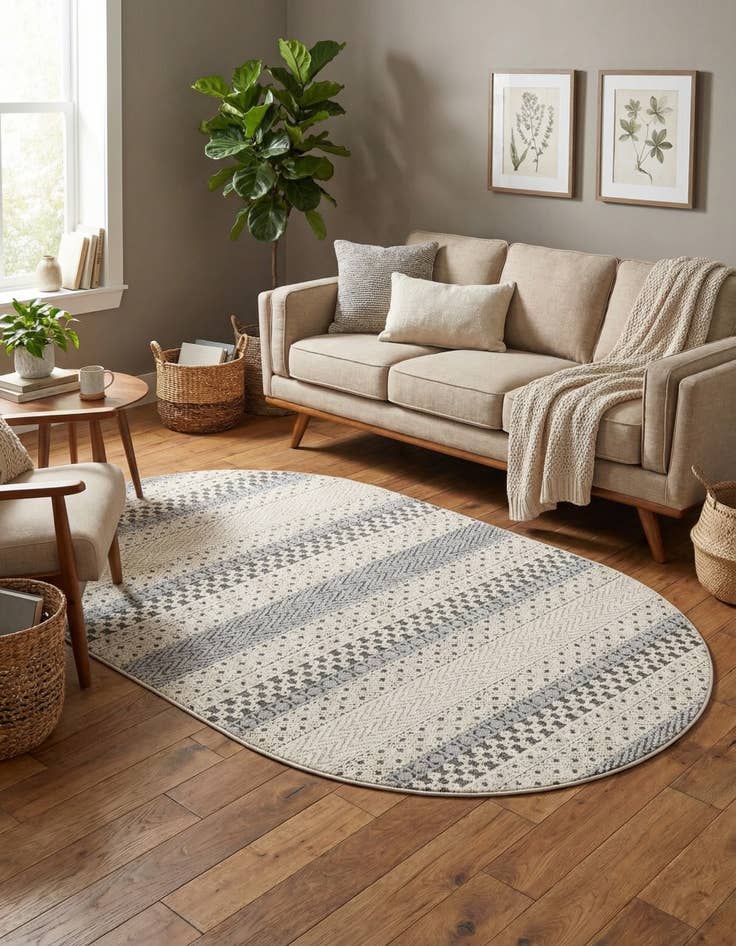 Detail image of 5' 3 x 8' Arlo Oval Rug