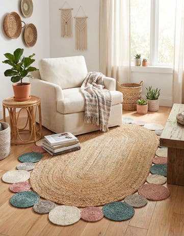 Braided Jute Oval Rug