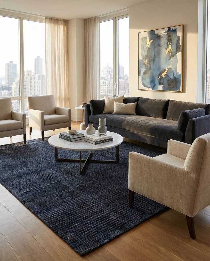 Detail image of 5' 10 x 8' 9 Hand Knotted Darya Wool Rug