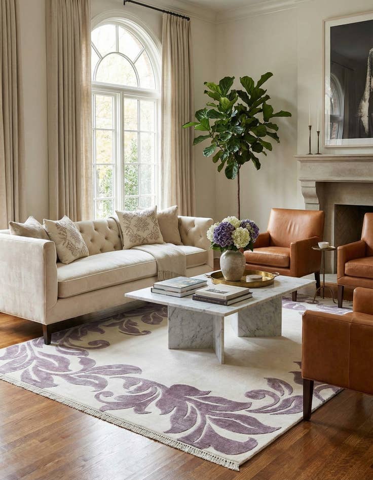 Detail image of  5' 5 x 7' 10  Hand Knotted Darya Wool Rug