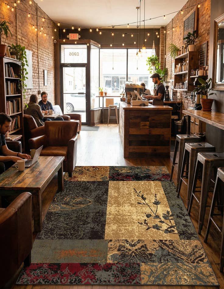 Detail image of 6' x 9' Coffee Shop Rug