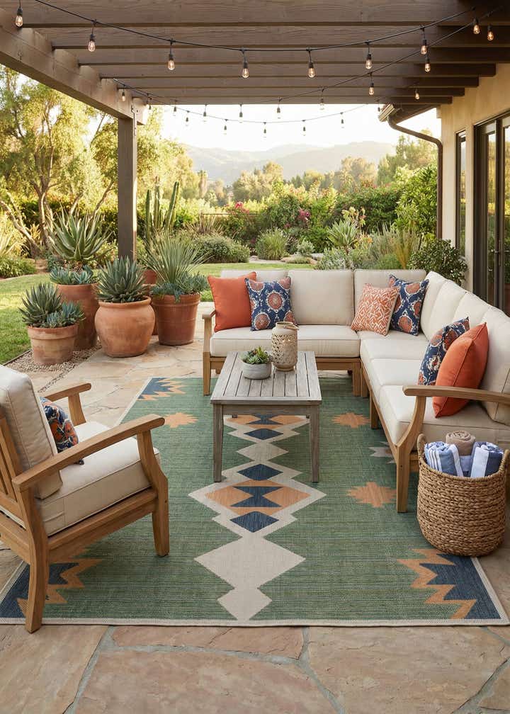10' x 14' Easy-Clean Baja Indoor / Outdoor Rug