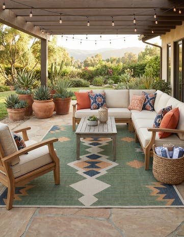 10' x 14' Easy-Clean Baja Indoor / Outdoor Rug