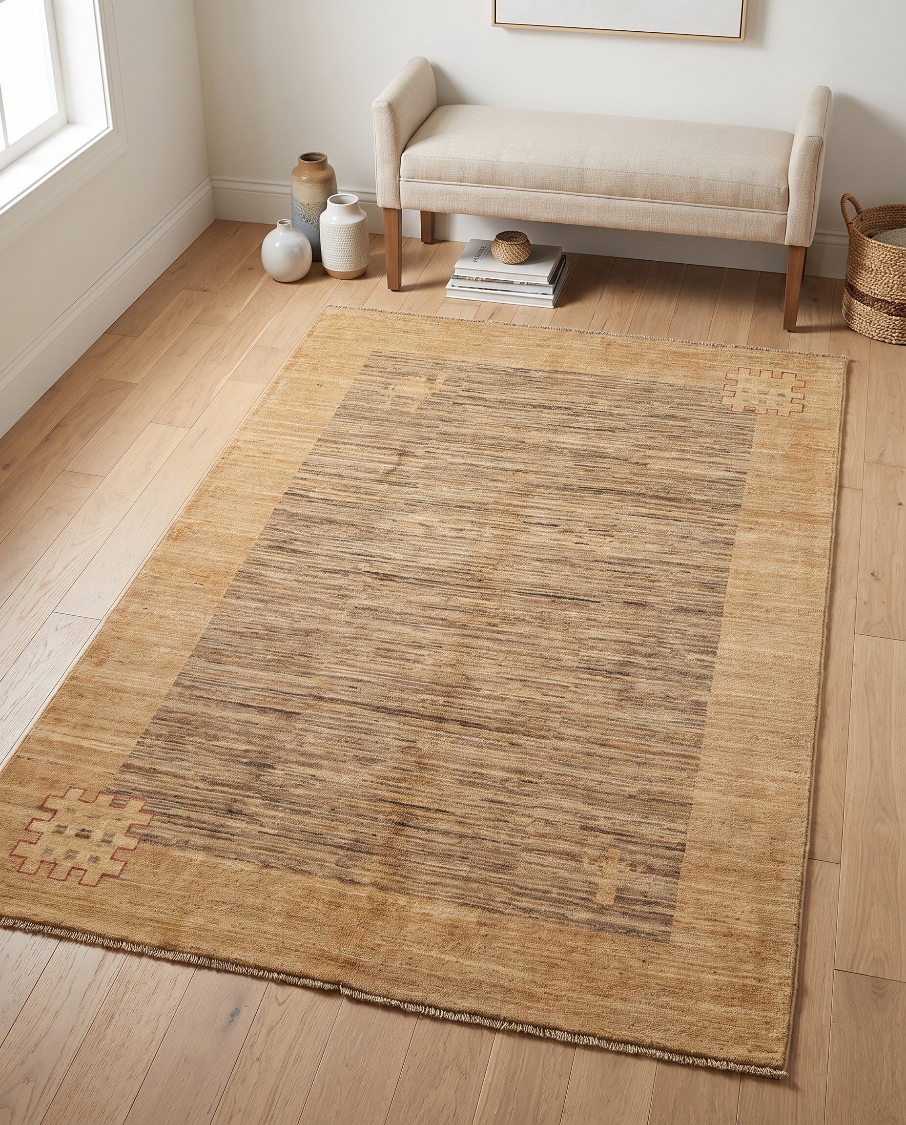 3' 9 x 6' 1 Hand Knotted Modern Ziegler Rug