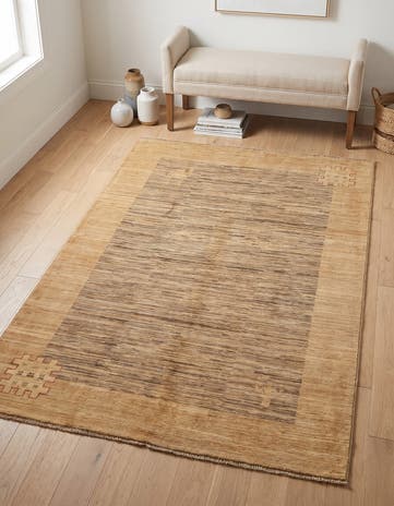 3' 9 x 6' 1 Hand Knotted Modern Ziegler Rug