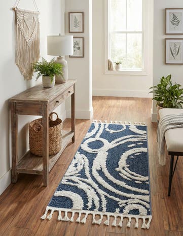 Blue Boho Runner Rug