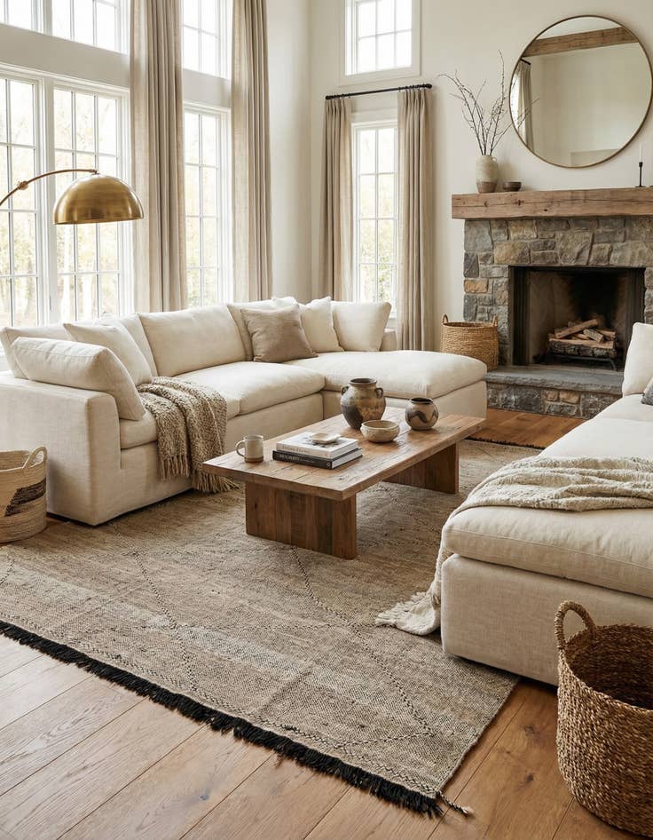 Detail image of 8' 6 x 9' 8 Hand Knotted Moroccan Wool Rug