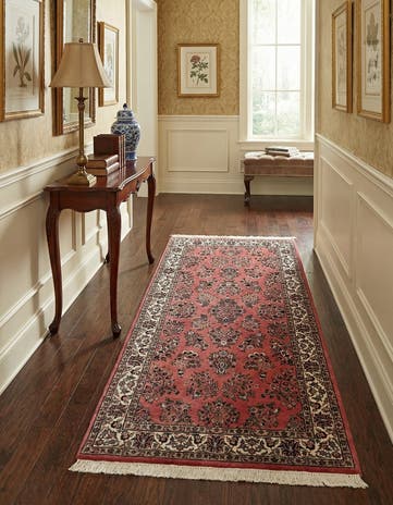 3' 3 x 6' 7 Hand Knotted Sarough Oriental Wool Runner Rug