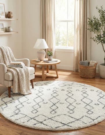 8' x 8' Moroccan Shag Round Rug