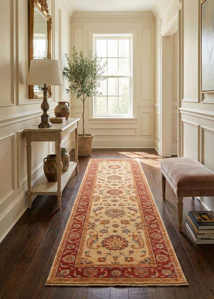 2' 6 x 8' 7 Hand Knotted Peshawar Ziegler Runner Rug
