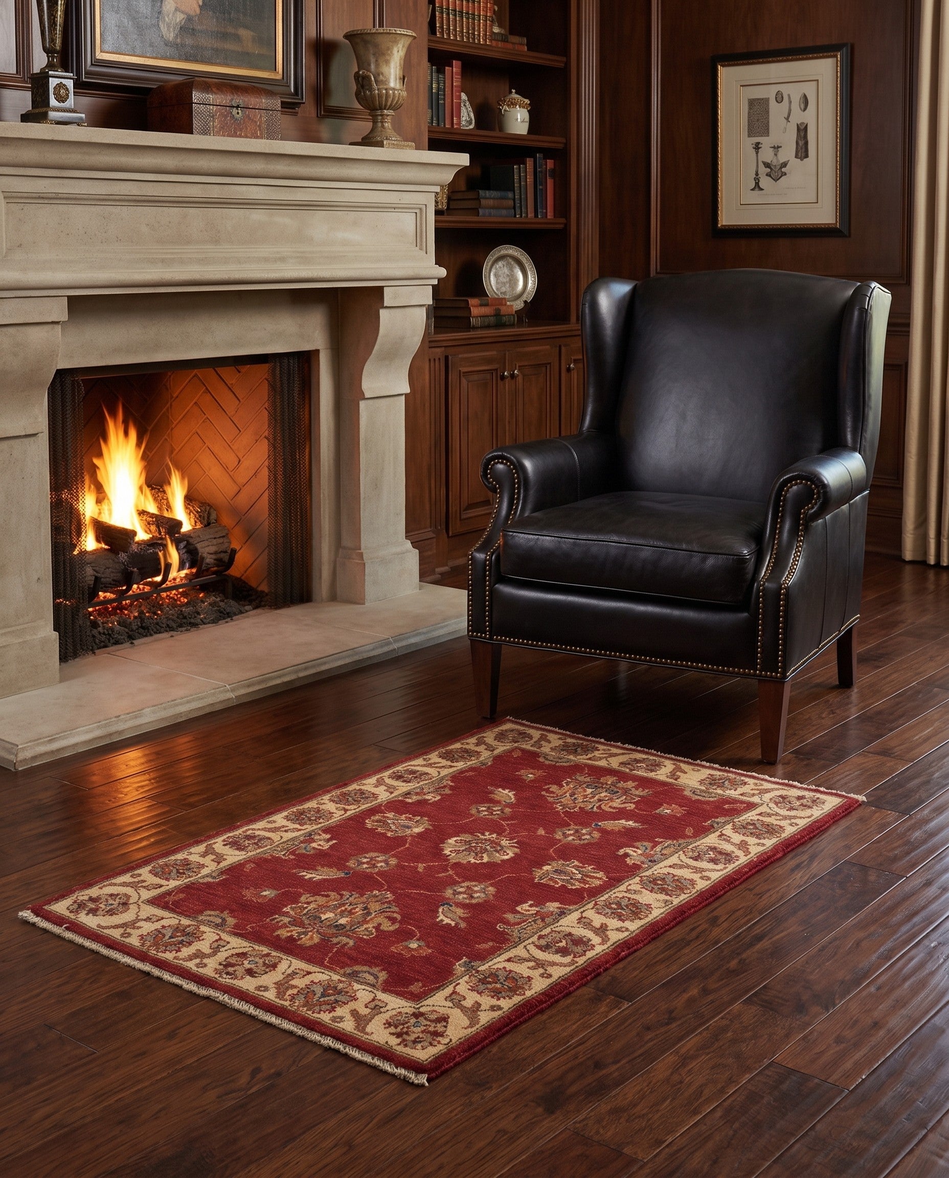 2' 8 x 4' 1 Hand Knotted Ziegler Rug