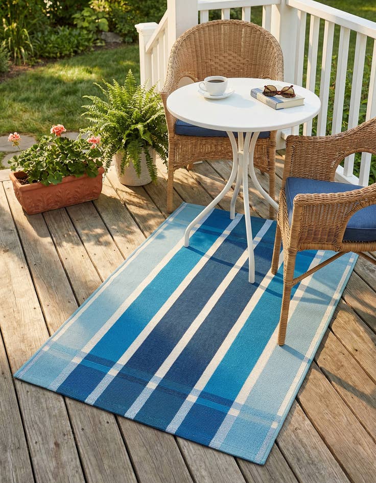 Detail image of  2' x 3'  Washable Ribbon Indoor / Outdoor Rug