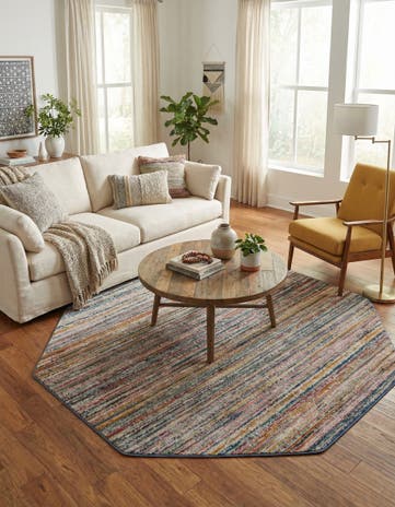 7' 3 x 7' 3 Gemstone Octagon Rug
