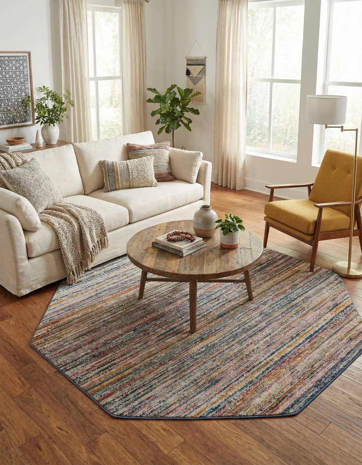 Detail image of 7' 3 x 7' 3 Gemstone Octagon Rug