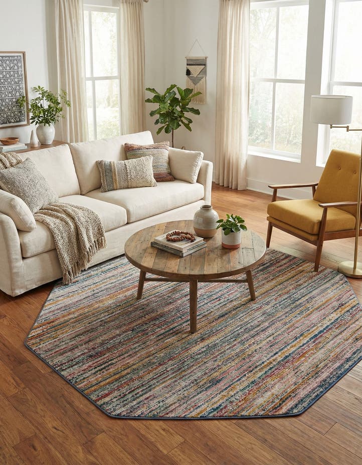7' 3 x 7' 3 Gemstone Octagon Rug