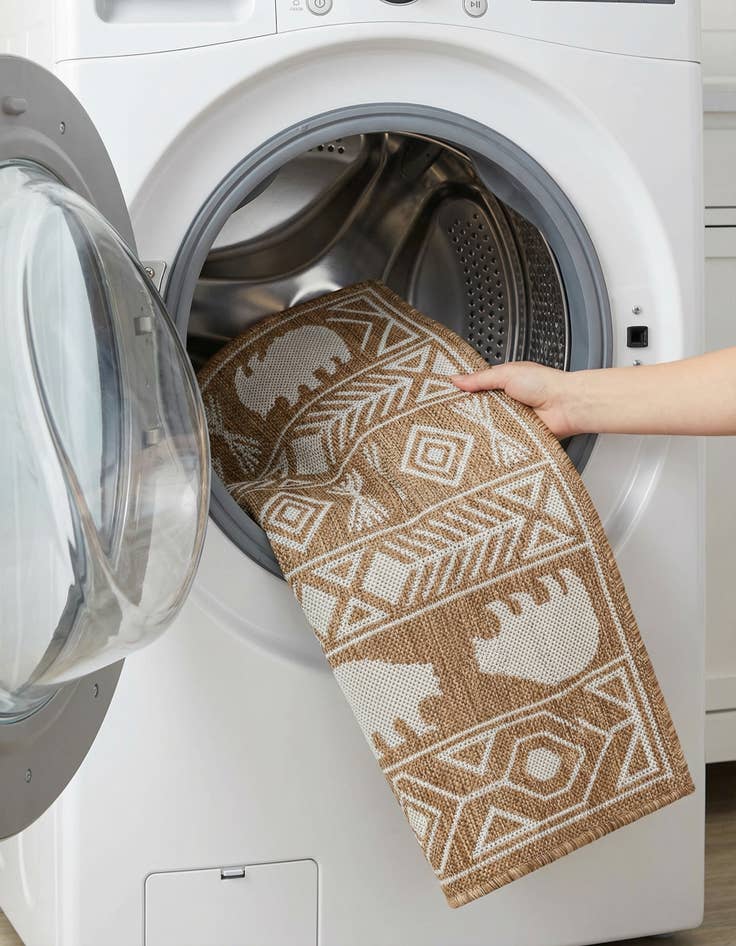 Detail image of  2' x 4'  Washable Southwestern Indoor / Outdoor Runner Rug