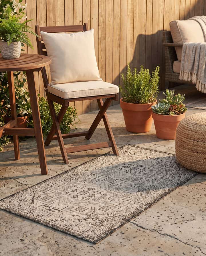 3' x 5' 3 Easy-Clean Aztec Indoor / Outdoor Rug