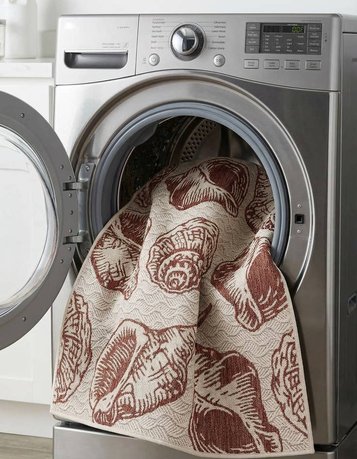 Detail image of 4' x 6'  Washable Coastal Indoor / Outdoor Rug