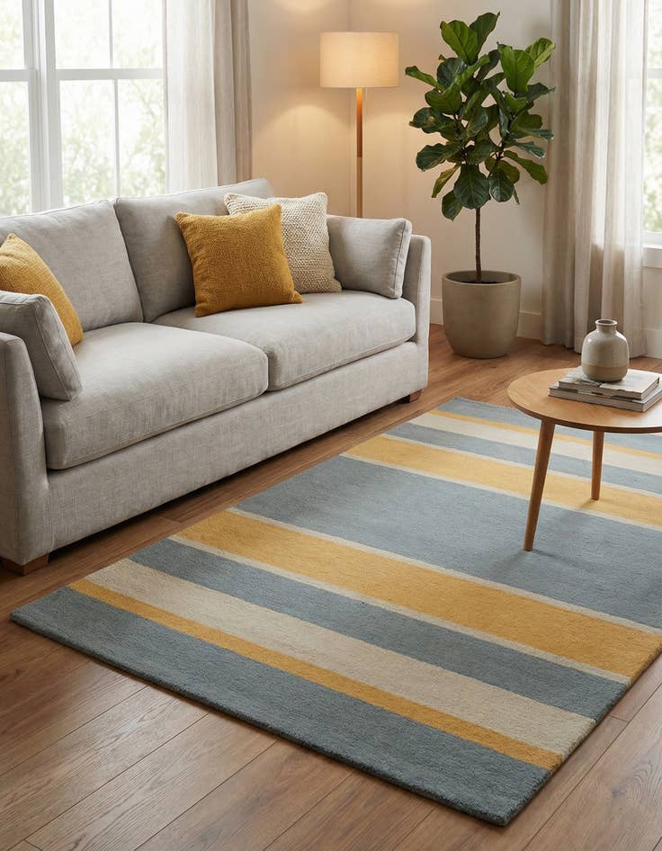 Detail image of 4' x 5' 8 Luna Wool Rug