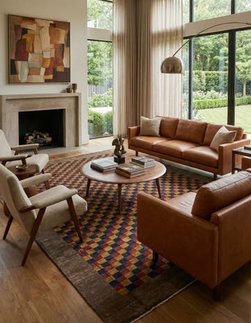8' 11 x 11' 7 Hand Knotted Modern Ziegler Rug