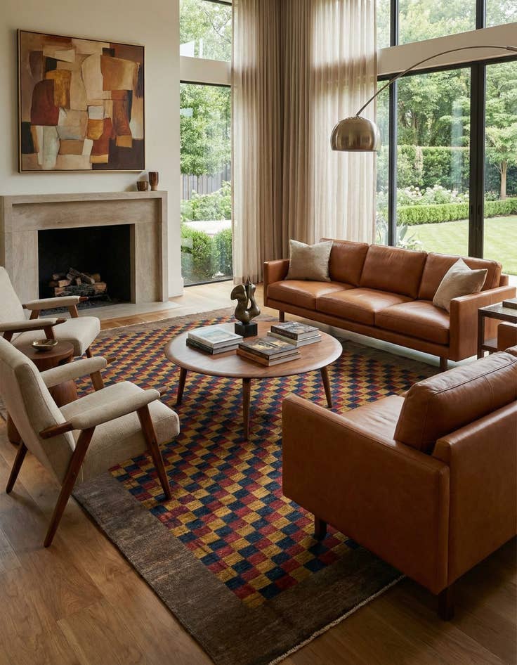 Detail image of  8' 11 x 11' 7  Hand Knotted Modern Ziegler Rug