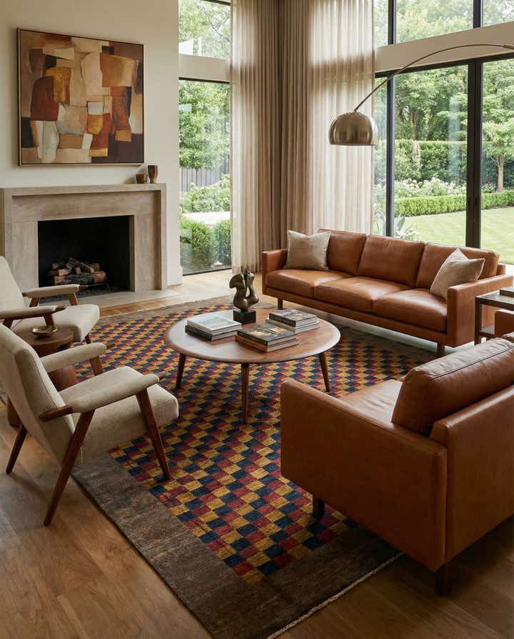 8' 11 x 11' 7 Hand Knotted Modern Ziegler Rug