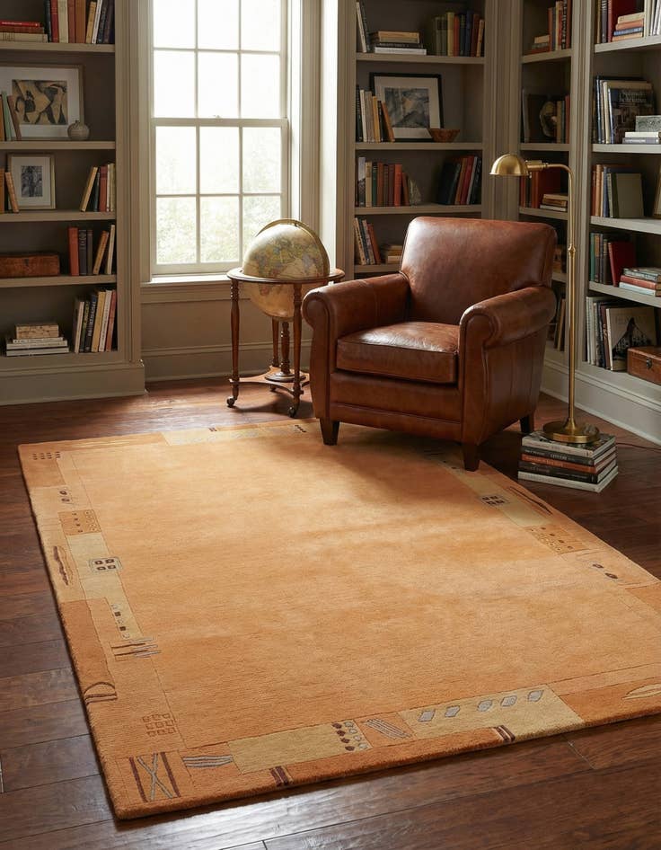 Detail image of 4' 1 x 5' 9  Hand Knotted Nepal Wool Rug