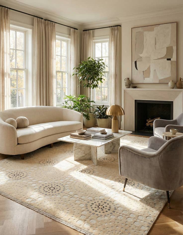 Detail image of  8' 2 x 11' 6  Hand Knotted Darya Wool Rug