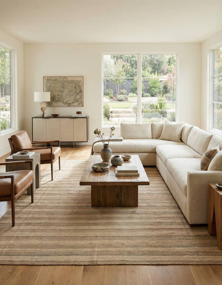 Detail image of 9' 10 x 12' 10  Hand Woven Kilim Modern Wool Rug