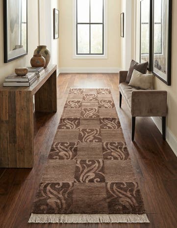 2' 9 x 10' 3 Hand Knotted Darya Wool Runner Rug