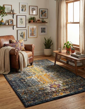 Navy Blue Madeline Rug