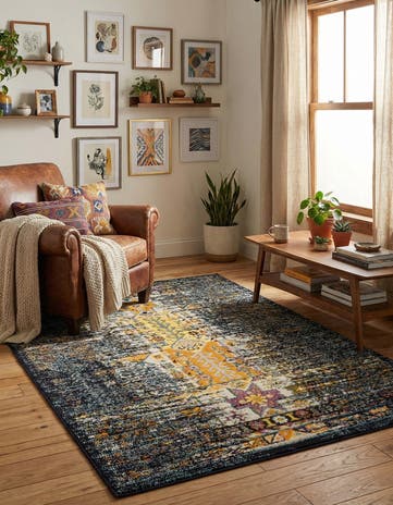 Navy Blue Madeline Rug