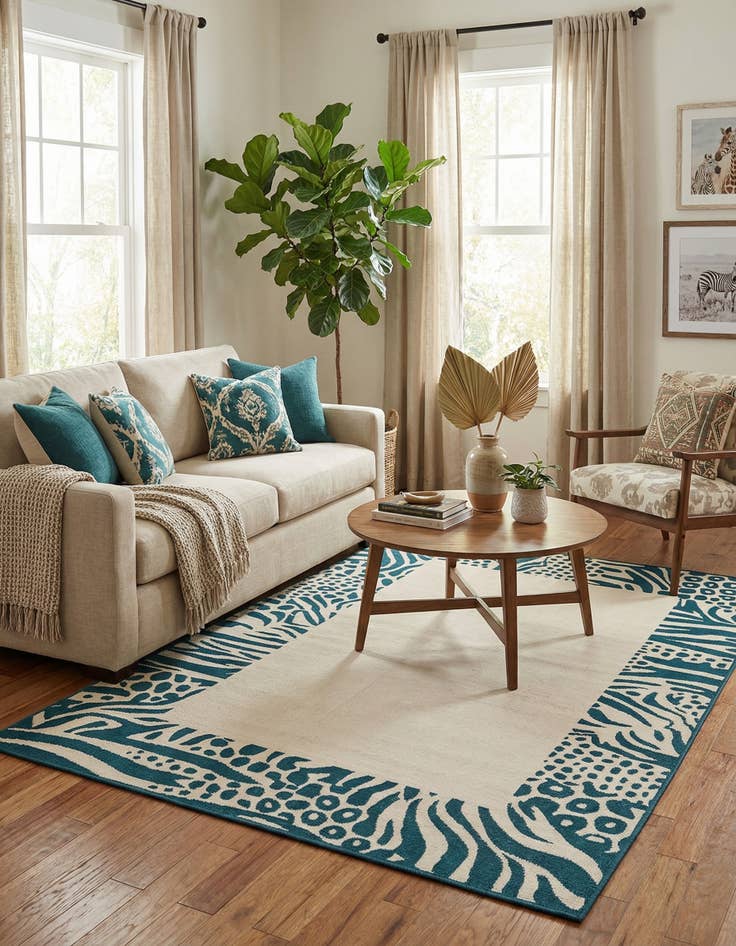 Detail image of 5' x 8'  Washable Safari Indoor / Outdoor Rug