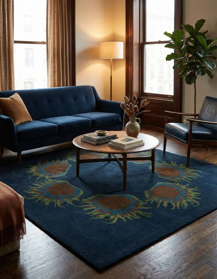 Detail image of 7' 6 x 7' 6 Luna Square Rug