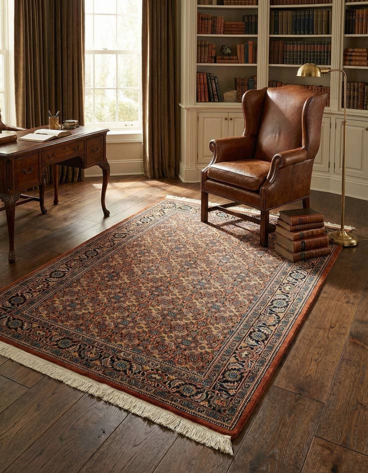 Detail image of 4' 2 x 6'  Hand Knotted Bidjar Oriental Wool Rug