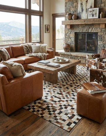 8' x 9' 11 Cowhide - Patchwork Rug