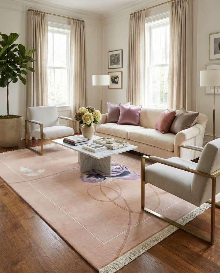 6' 8 x 9' 11 Hand Knotted Darya Wool Rug
