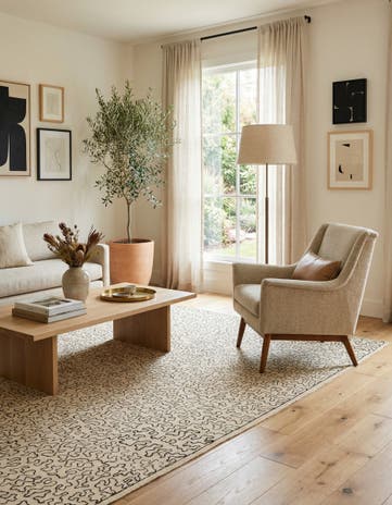 4' 10 x 6' Hand Woven Kilim Modern Wool Rug