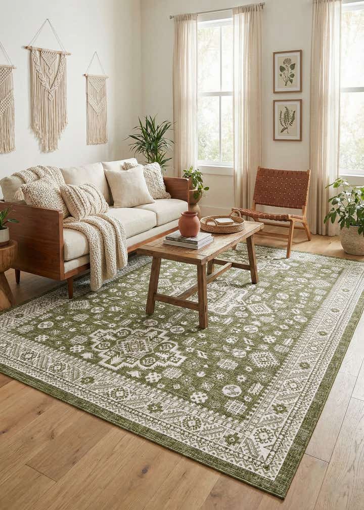 10' x 14' Easy-Clean Aztec Indoor / Outdoor Rug