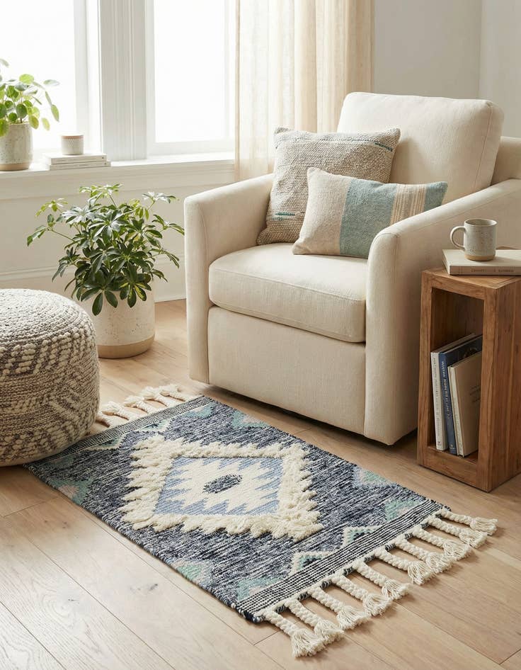 Detail image of 2' x 3' 1  Hand Woven Arizona Wool Rug