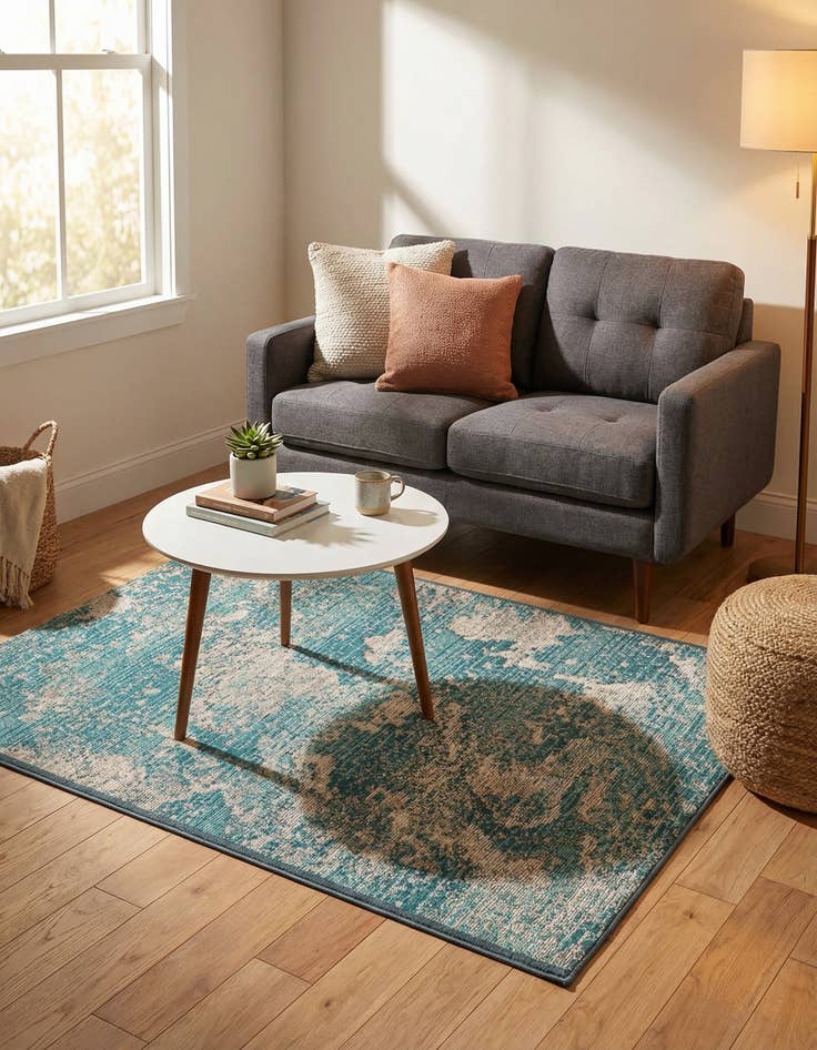 Detail image of  2' x 3'  Washable Modern Indoor / Outdoor Rug